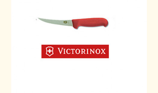 6" Boning Knife Red with Narrow Curved Blade 